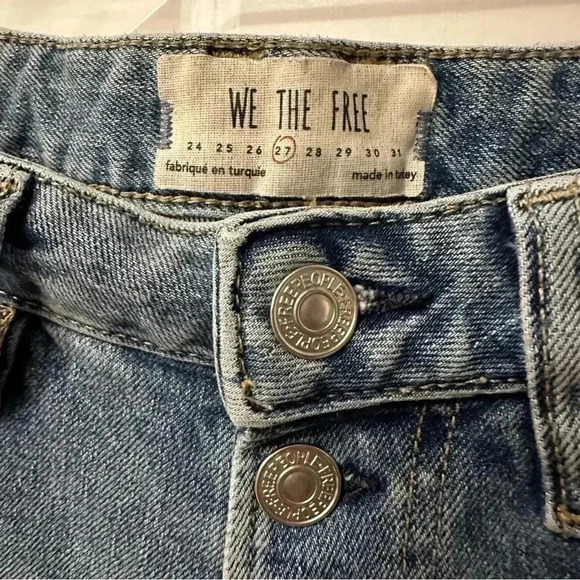 We The Free Women’s High Rise Distressed Raw Hem Boho Casual Denim Jeans 27 - Picture 7 of 9